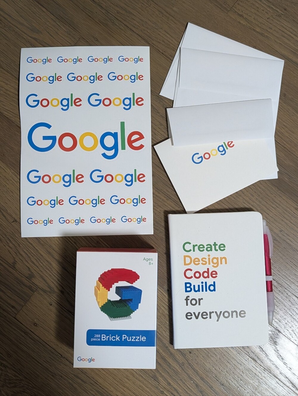 Google Bundle - Notebook, Cards, Stickers, Brick Puzzle